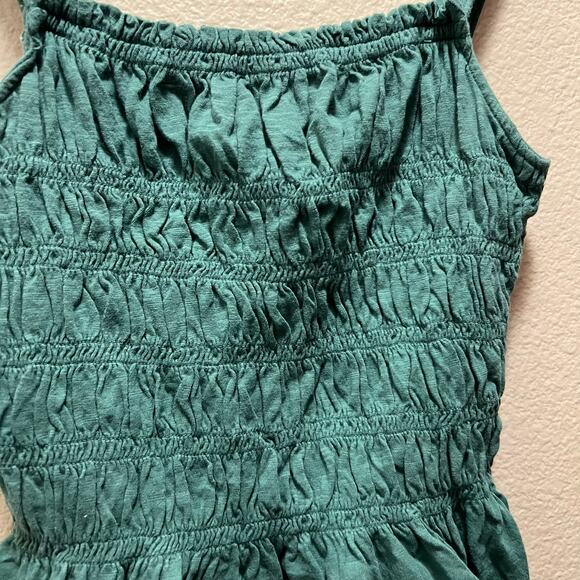 Universal Thread Forest Green Seersucker Mid Cropped Tank Top Size Large - Picture 3 of 8
